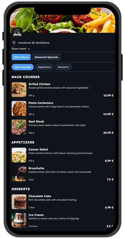 Menu theme 3