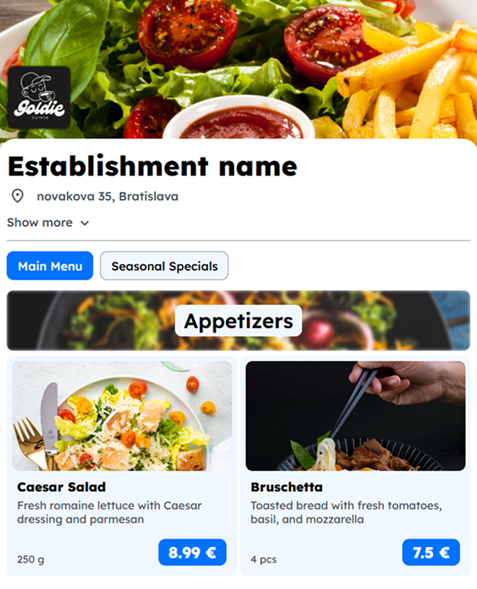 Menu template 1